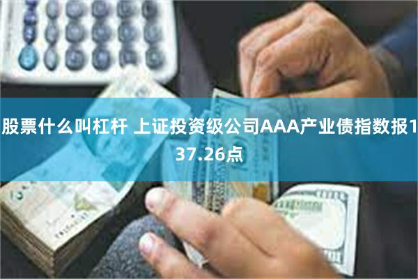 股票什么叫杠杆 上证投资级公司AAA产业债指数报137.26点